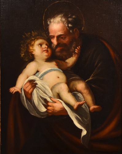Saint Joseph avec l'Enfant - Carlo Francesco Nuvolone (Milano1609-1662)